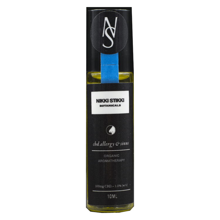 Nikki Stikki Botanicals – Organic Aromatherapy – CBD Allergy and Sinus Roller 100mg CBD | BC Weed Edible Canada Nikki Stikki Botanicals – Organic Aromatherapy – CBD Allergy and Sinus Roller 100mg CBD | BC Weed Edible Canada