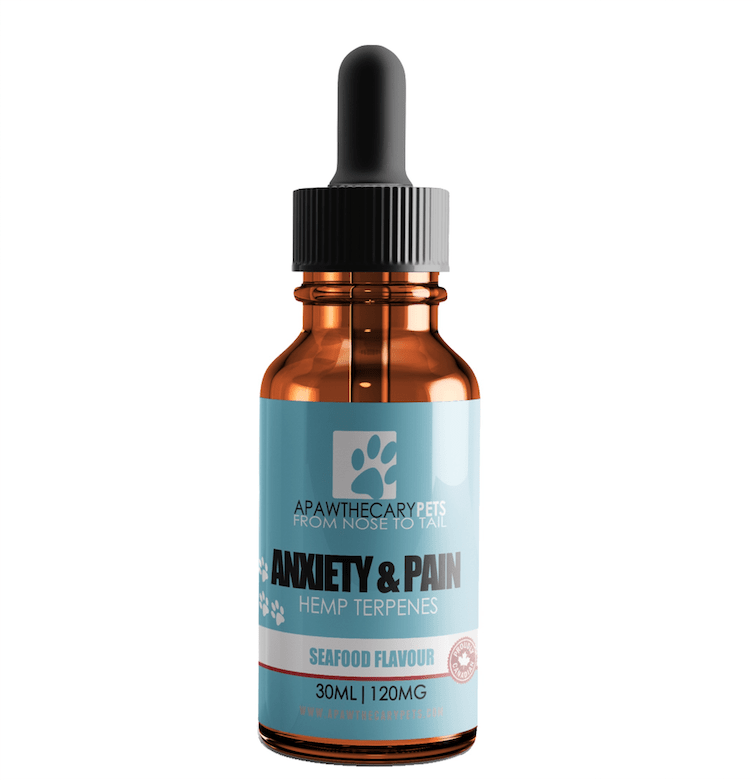 Apawthecary Pets – Anxiety & Pain Tincture – Seafood Medley Flavour 120mg | BC Weed Edible Canada Apawthecary Pets – Anxiety & Pain Tincture – Seafood Medley Flavour 120mg | BC Weed Edible Canada