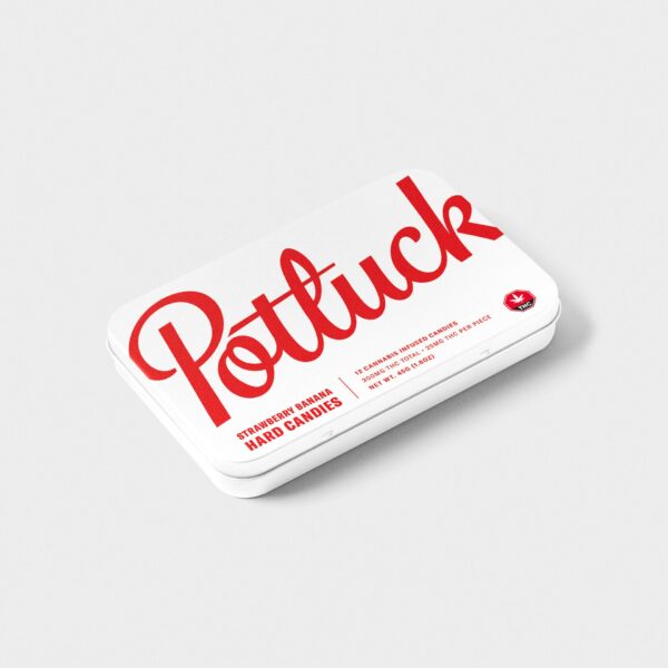 Potluck – Hard Candy – Strawberry Banana- 300mg THC | BC Weed Edible Canada Potluck – Hard Candy – Strawberry Banana- 300mg THC | BC Weed Edible Canada